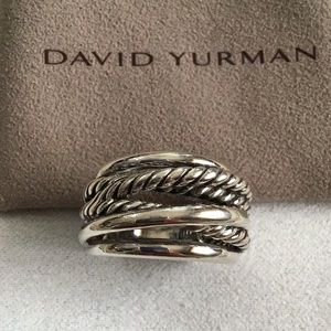 David Yurman Sterling Silver Crossover Band 7